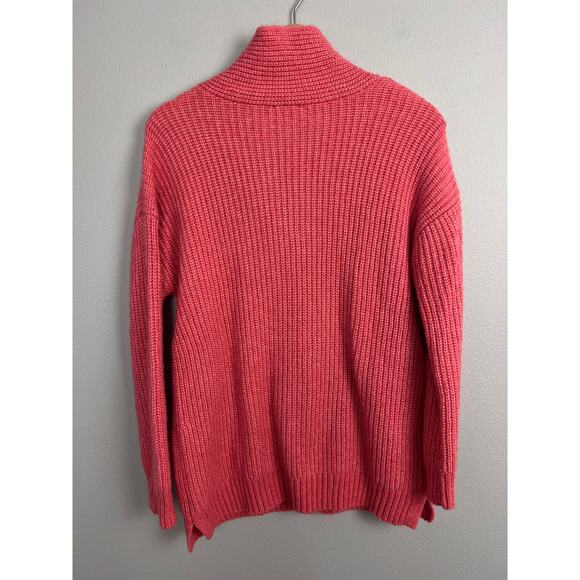 Talbots Womens S Sweater Wool Blend Chunky Knit Shawl Collar Tunic Pullover Cozy - Picture 3 of 9